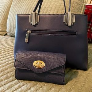 Handbag, purse and wallet, navy